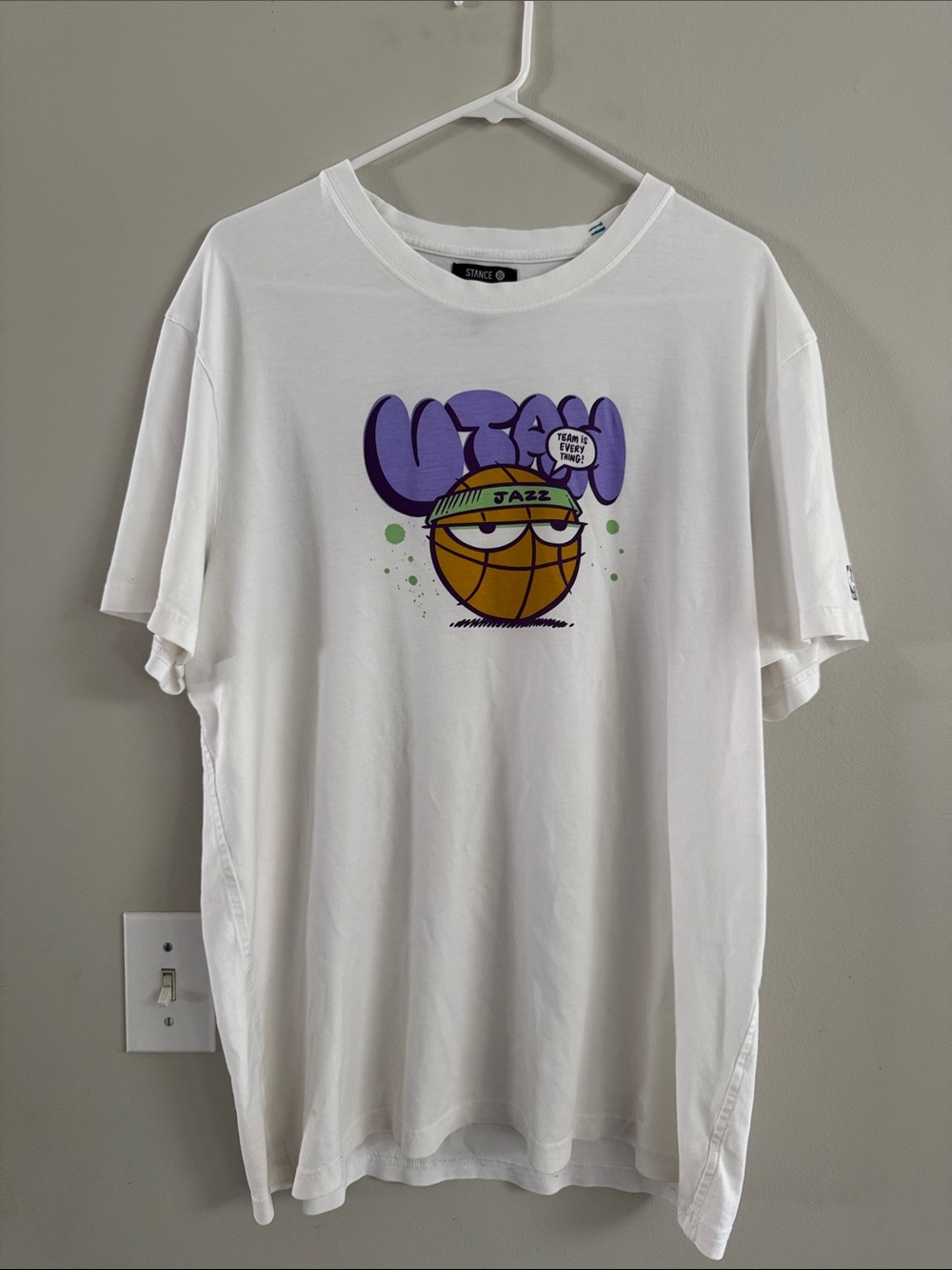 Stance Utah Jazz White Tee